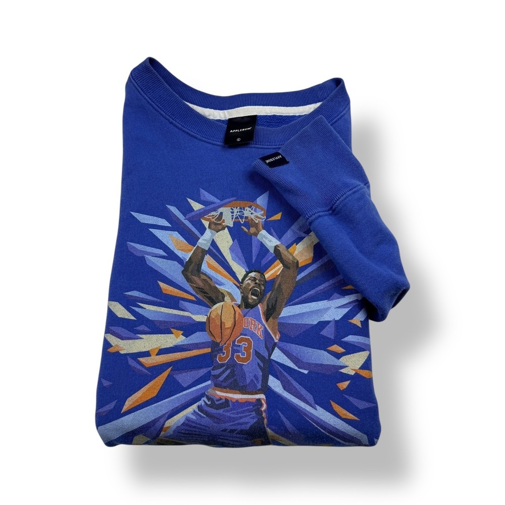 Applebum Menswear Michael‎ Jordan Dunk Graphic Crewneck Sweatshirt Blue Large